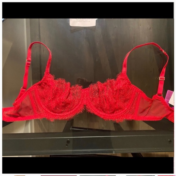 NWT red Agent Provocateur Grace lace bra 32DD - Picture 3 of 8